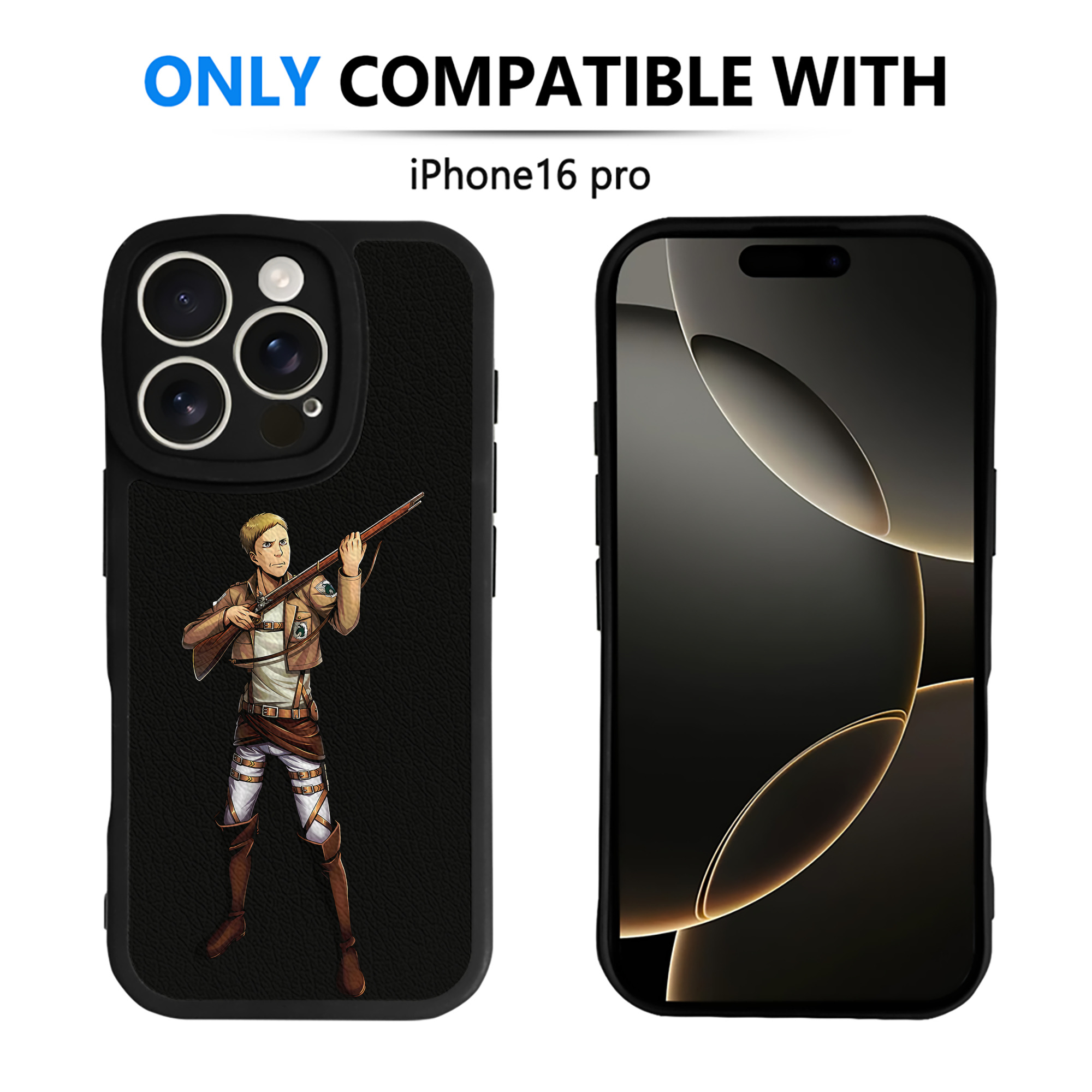 （画像用） 進撃の巨人 Attack on Titan 【iPhone 16シリーズ対応】シリコンスマホケース（レザー調） 材質：シリコン